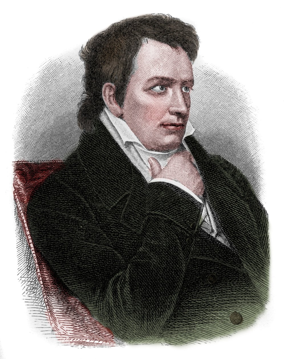 Portrett av Johann Ludwig Tieck (1773-1853), tysk poet, oversetter, forlegger, romanforfatter og kritiker av den romantiske bevegelsen. av Unknown artist