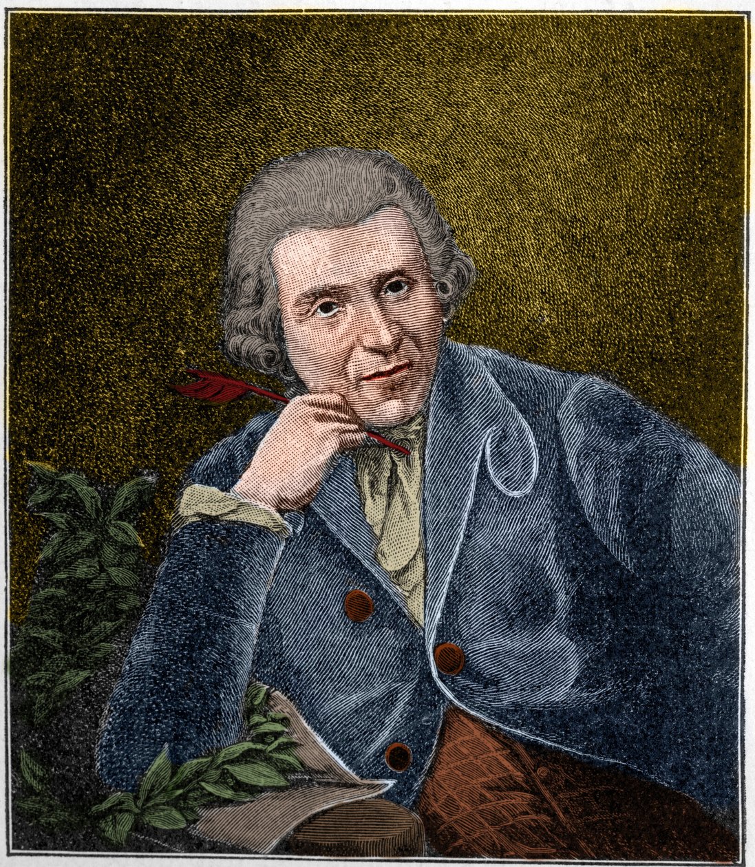 Portrait of Johann Wilhelm Ludwig Gleim (1719-1803) German poet. av Unknown artist