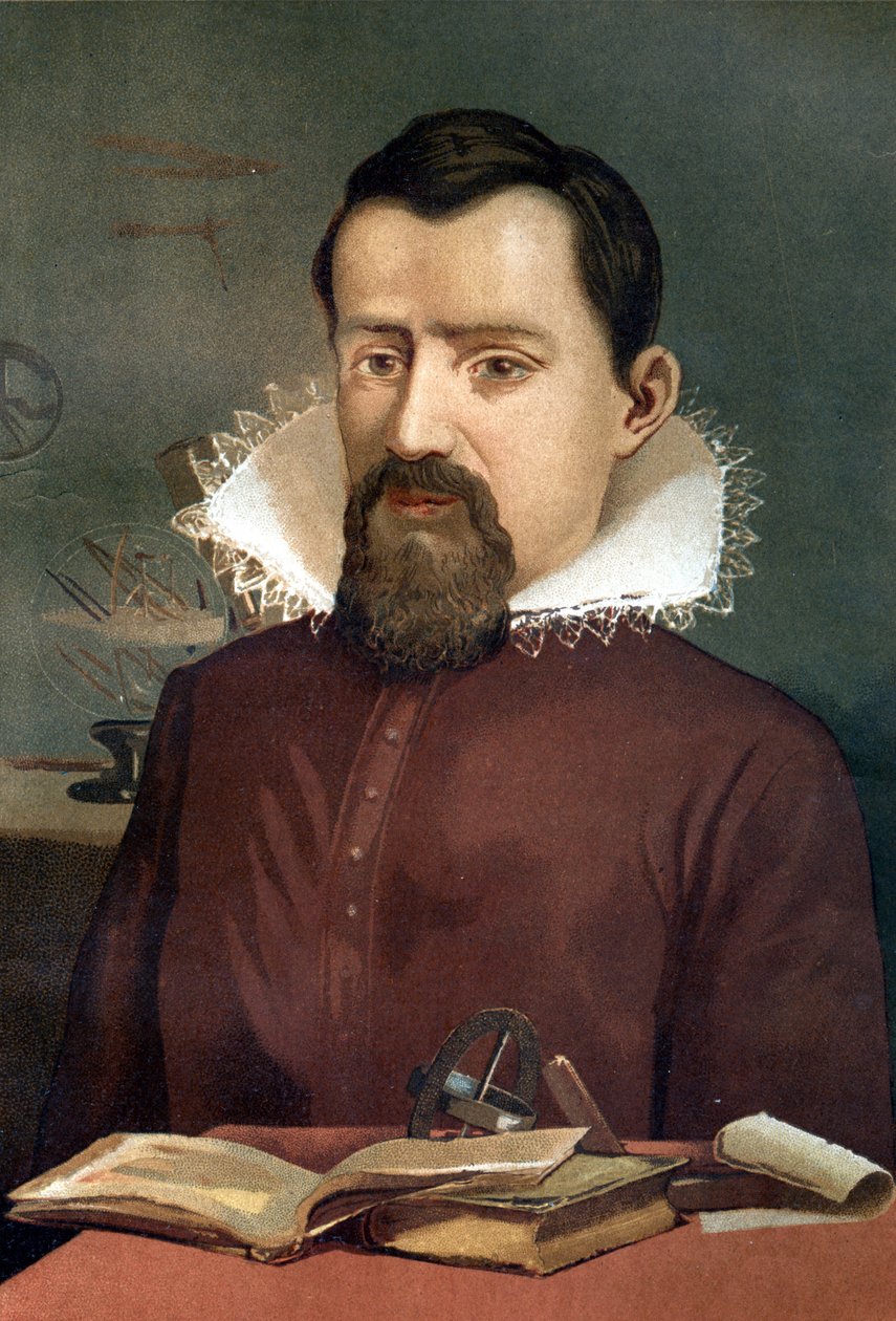 Portrait of Johannes Kepler (Keppler), astronomer (1571 - 1630), after La Ciencia y sus Hombres by Louis Figuier, Barcelona 1881 av Unknown artist