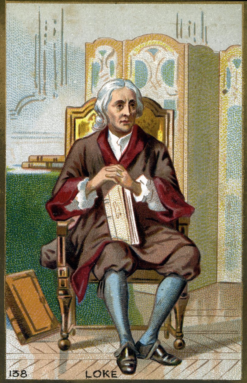 Portrett av John Locke (1632 - 1704) engelsk filosof. 1800-talls kromolitografi. av Unknown artist
