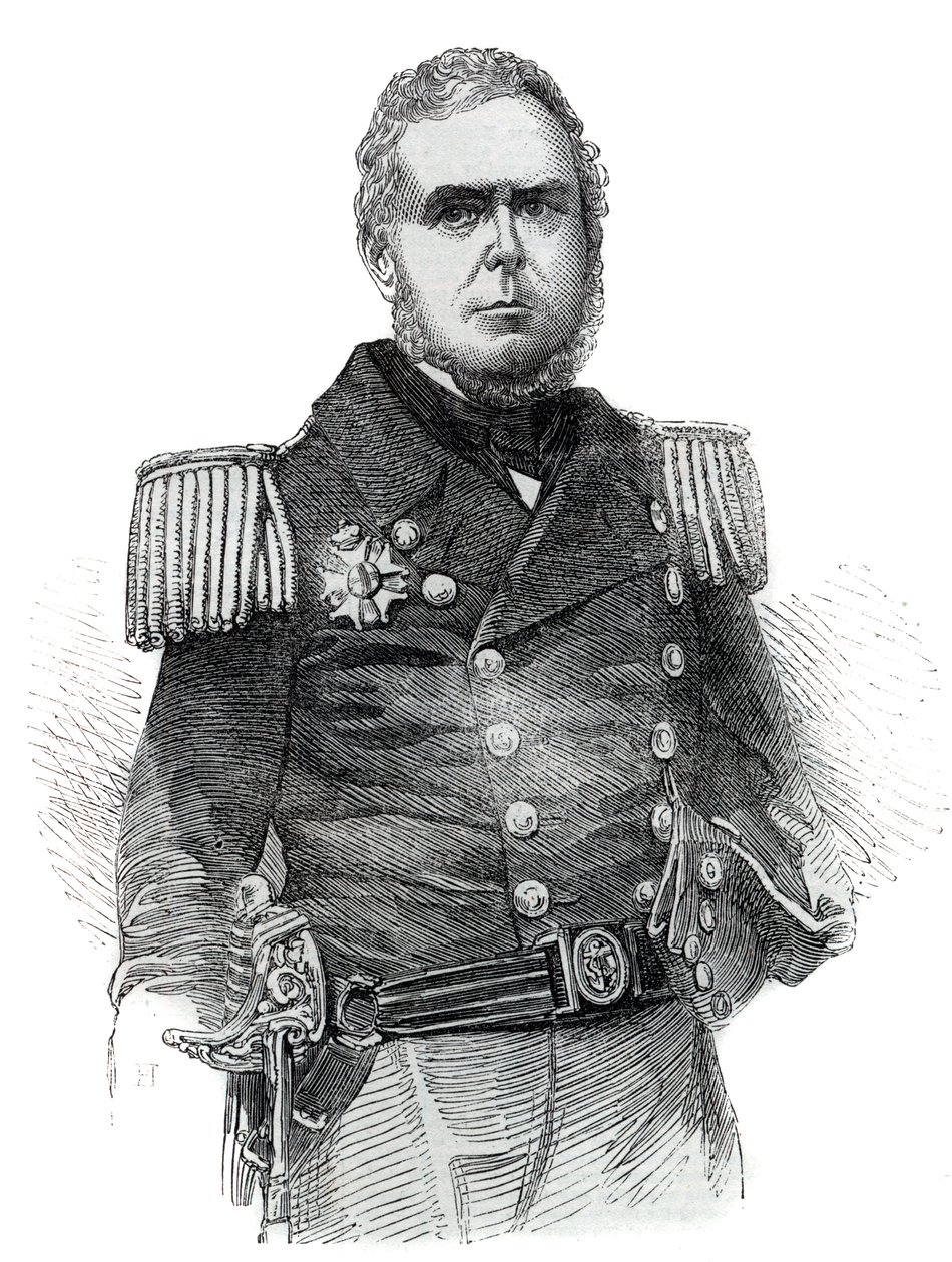 Portrait of John Pascoe Grenfell (1800-1869) navy officer and diplomat of the Empire of Brazil - Engraving 1852 av Unknown artist