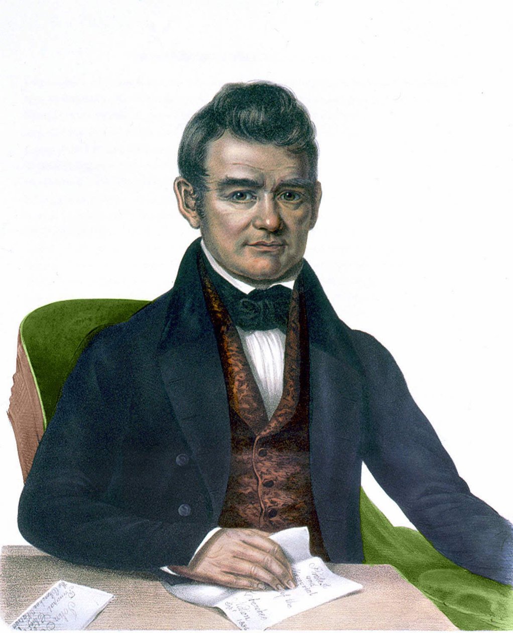 Portrait of John Ross, Engraving 1843. av Unknown artist