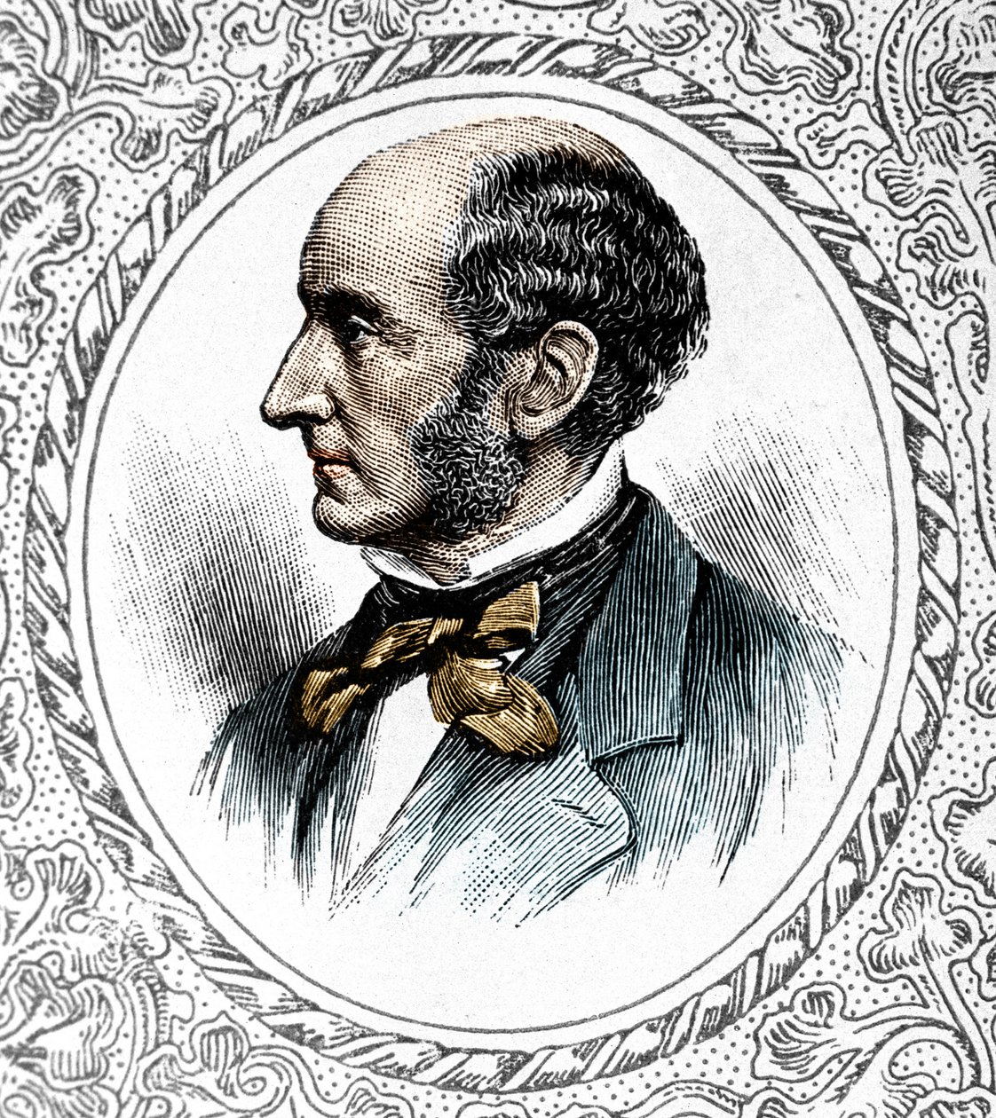 Portrett av John Stuart Mill. Britisk filosof og økonom 1806 til 1873 av Unknown artist