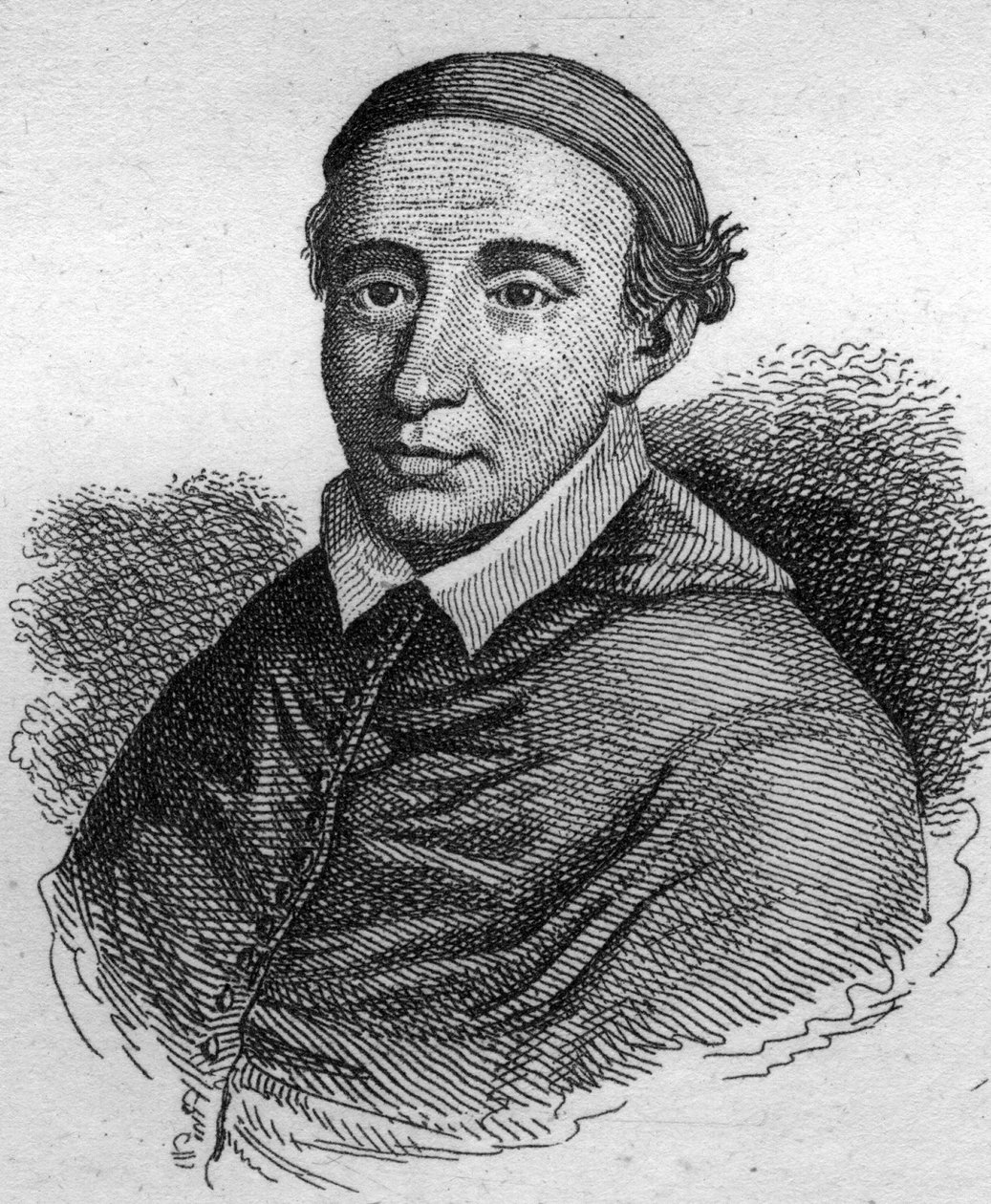 Portrett av John de La Balue (1421-1491) kardinalbiskop av Evreux og Amonier av kong Louis XI. Gravering fra 1835. av Unknown artist