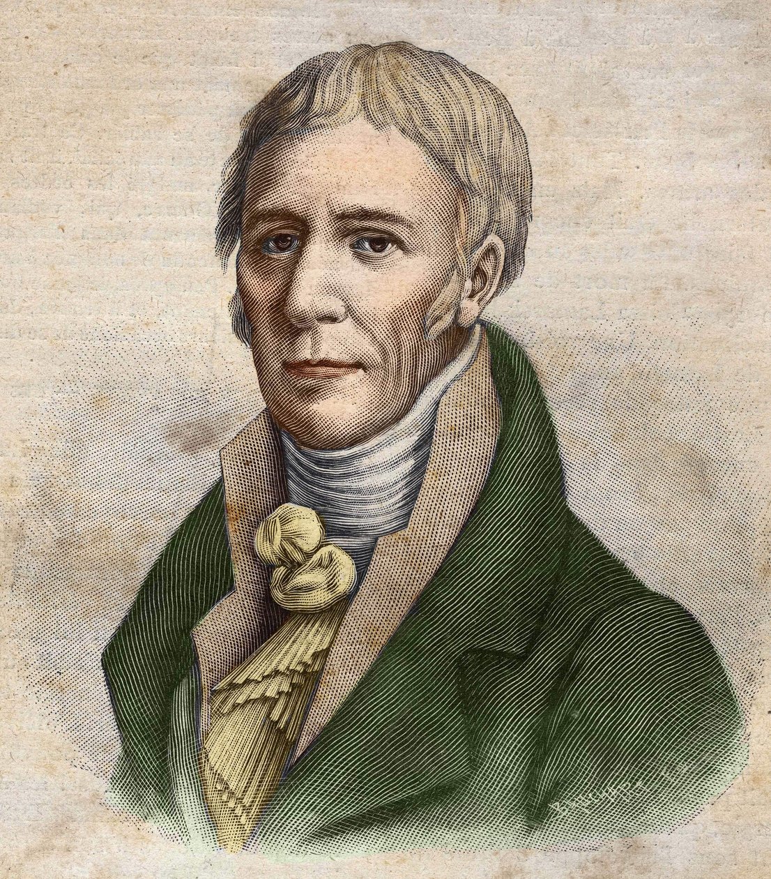 Portrett av døperen Johannes (Jean-Baptiste) Lamarck (1744-1829). av Unknown artist