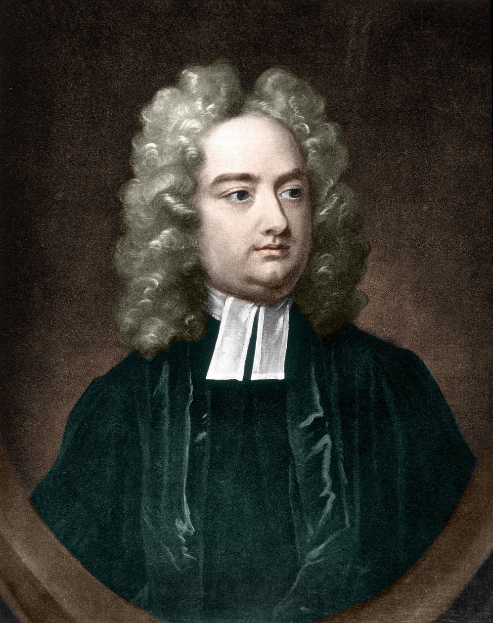 Portrett av Jonathan Swift. Irsk forfatter (1667 til 1745). av Unknown artist