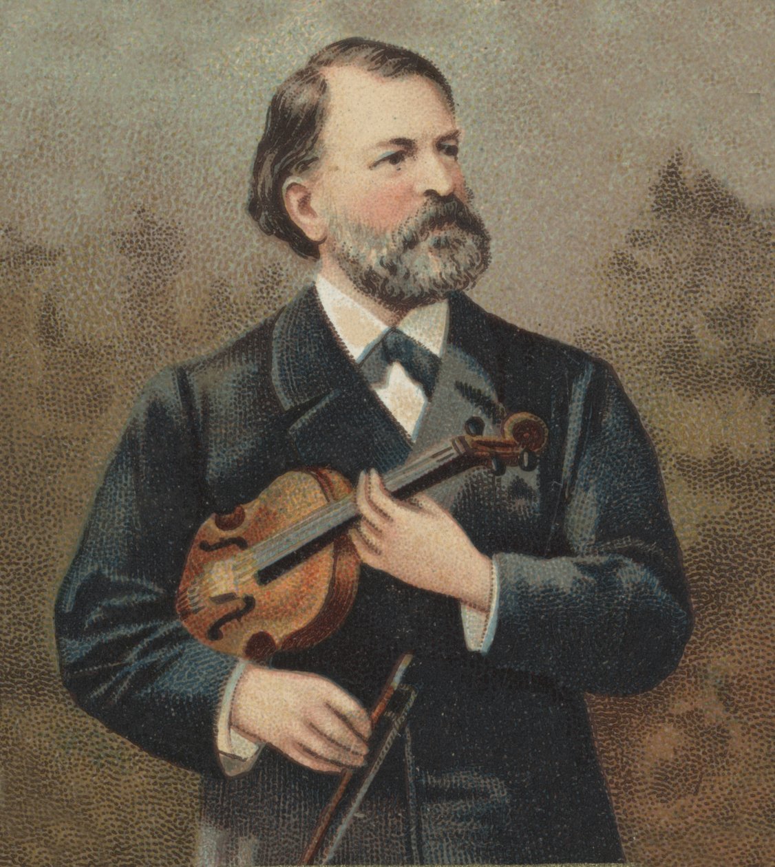 Portrett av Joseph (Jos) Joachim (1831 -1907), ungarsk (østerrik-ungarsk) fiolinist og komponist av jødisk opprinnelse. av Unknown artist