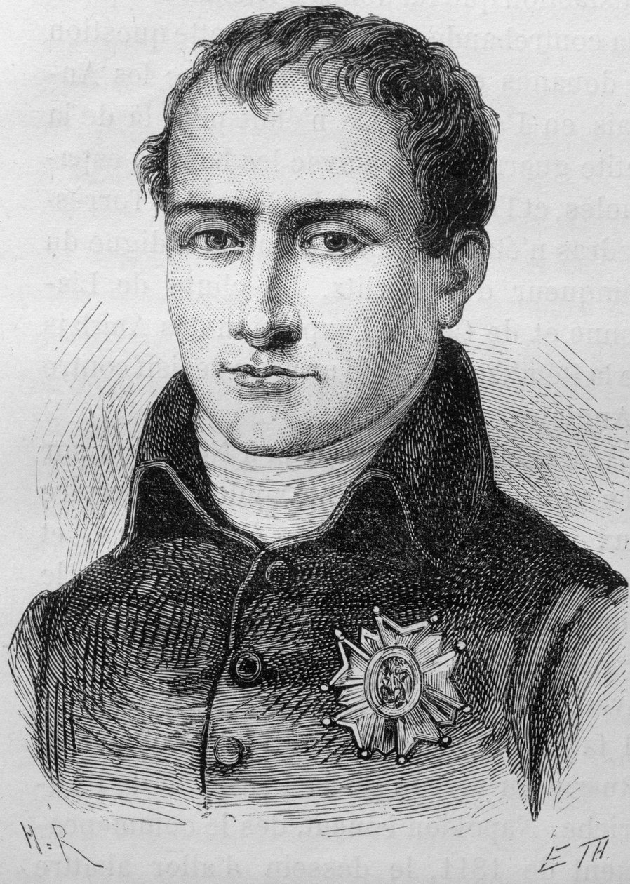 Portrett av Joseph Bonaparte (1768 - 1844). Gravering av slutten av 1800-tallet i "Histoire de France"" av H. Martin. av Unknown artist