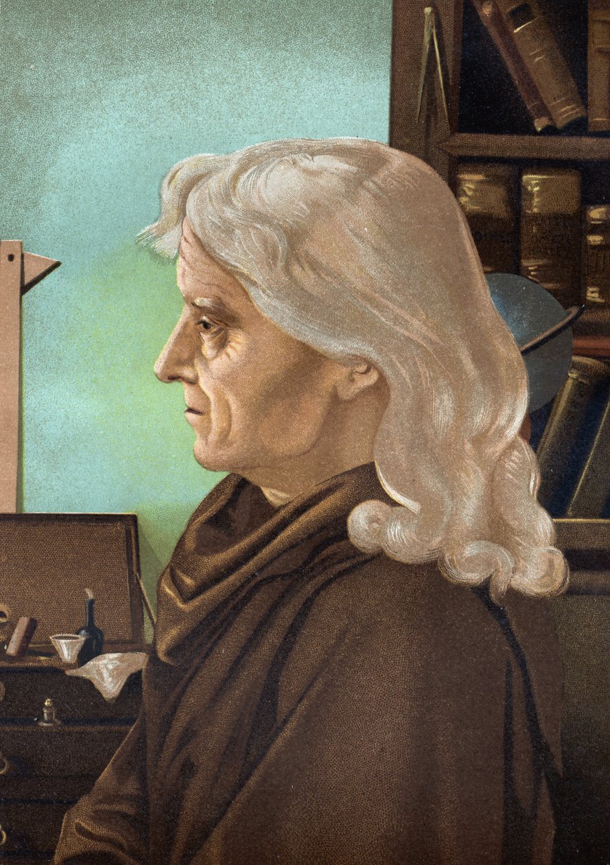 Portrett av Joseph Jérôme Lefrançois de Lalande, fransk astronom (1732 til 1807). fra «La Ciencia y sus Hombres» av Louis Figuier. Barcelona 1881 av Unknown artist