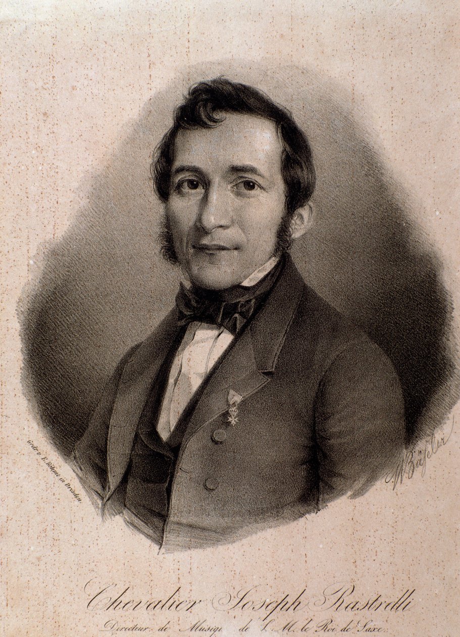Portrett av Joseph Rastrelli (gravering) av Unknown artist