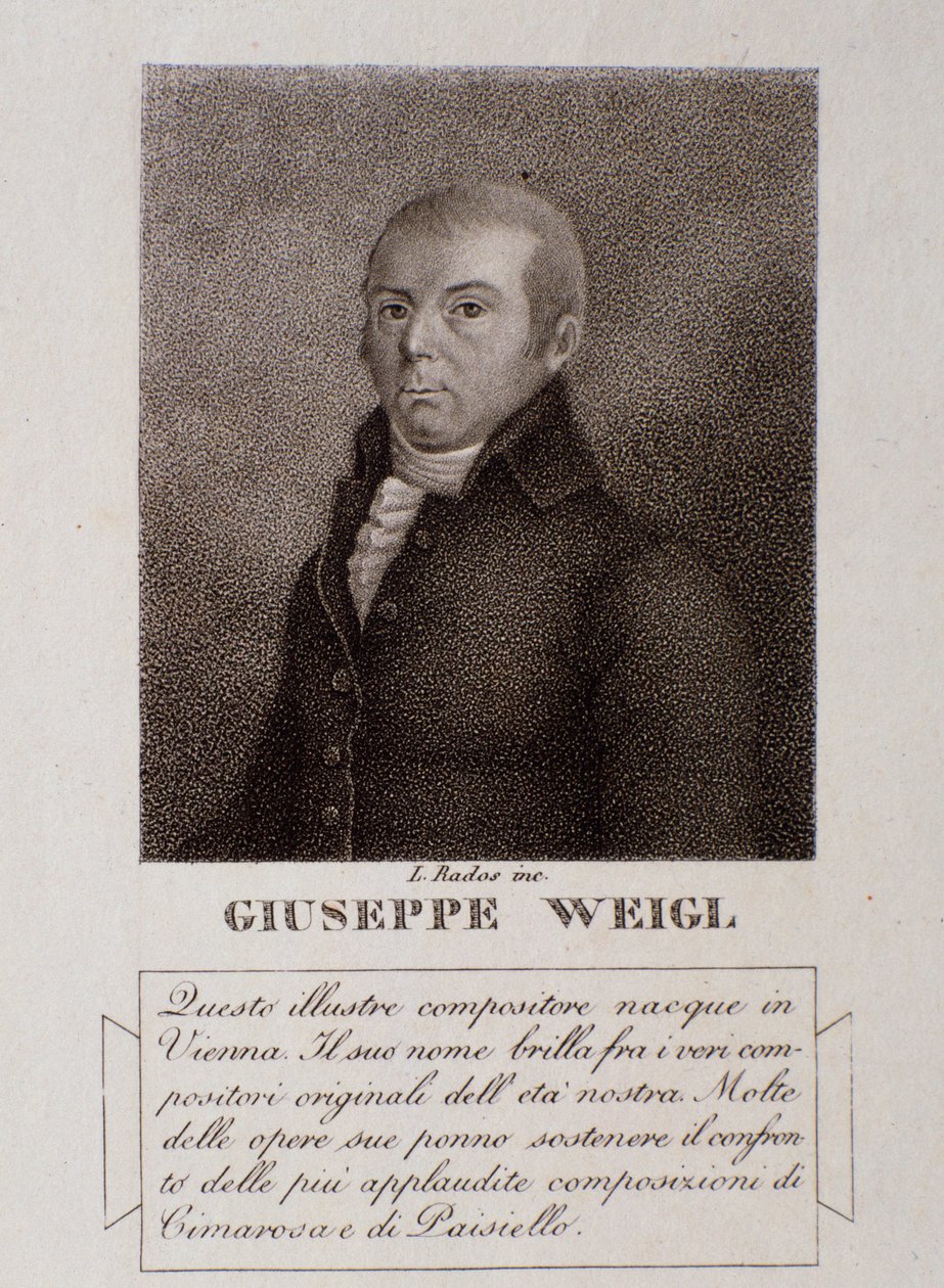 Portrett av Joseph Weigl (gravering av Unknown artist