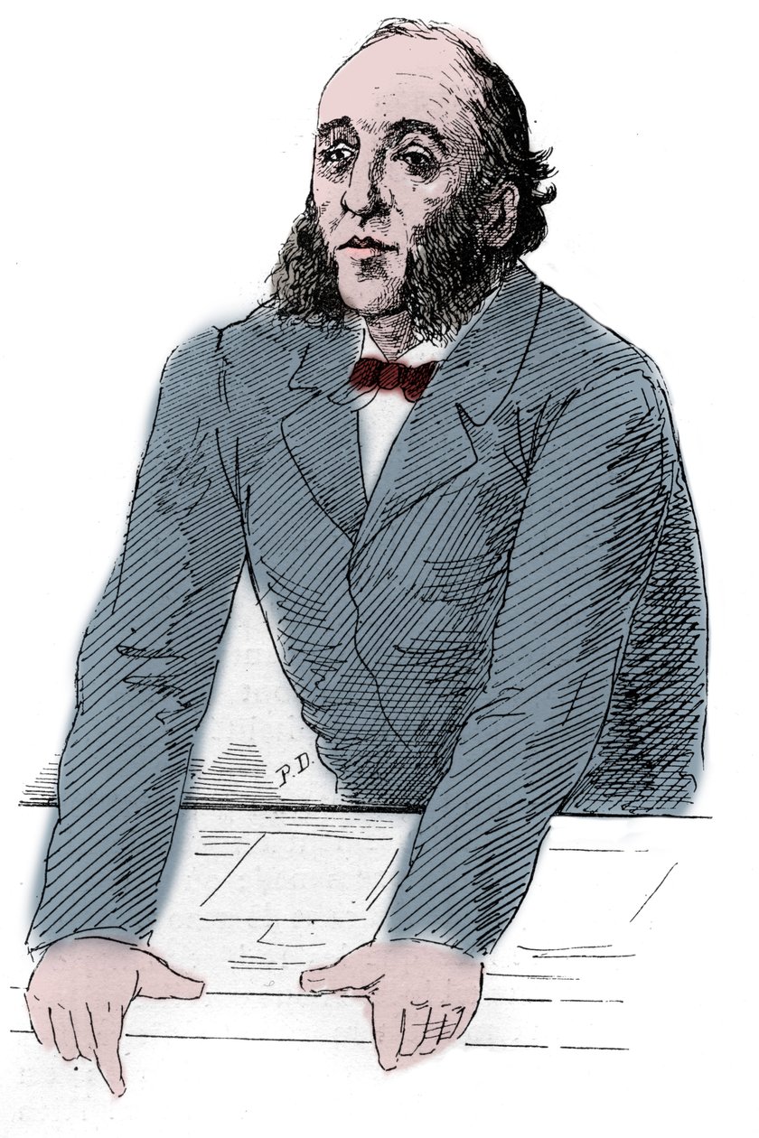 Portrait of Jules Ferry (1832-1893), French politician. Engraving in “” Le Monde Illustré”” av Unknown artist