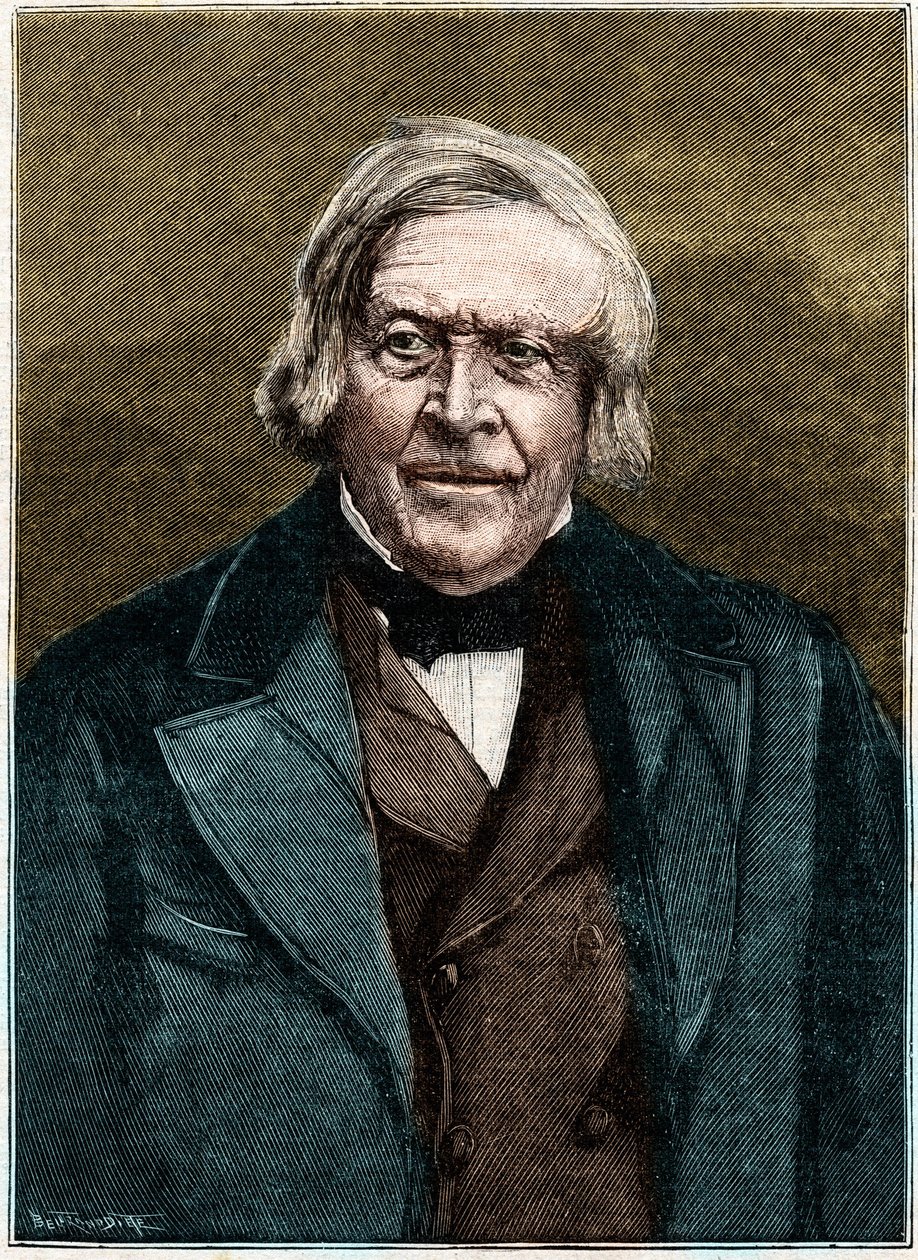 Portrait of Jules Michelet, French historian and writer (1798 - 1874). av Unknown artist