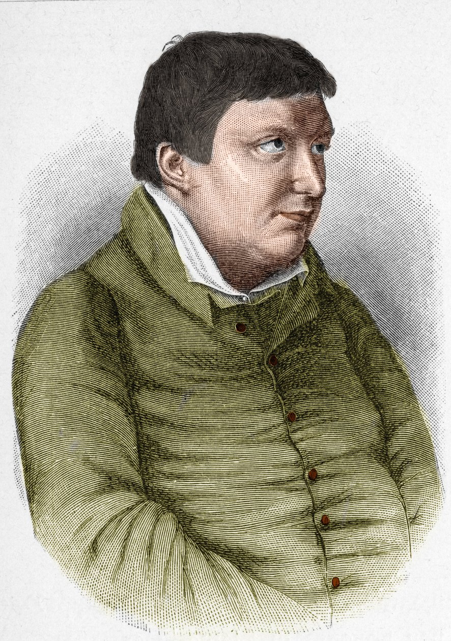 Portrett av Karl Wilhelm Friedrich von Schlegel (1772-1829) tysk filosof, kritiker og forfatter av den romantiske bevegelsen av Unknown artist