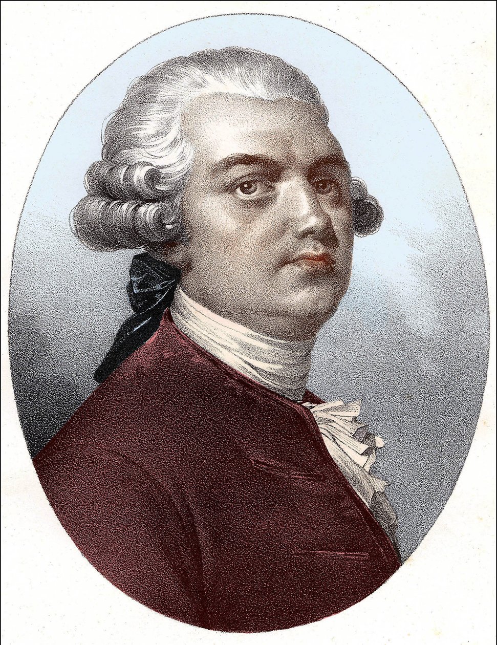 Portrait of Lekain (Henri Louis Cain (Henri-Louis Le Kain) (1729-1778) av Unknown artist