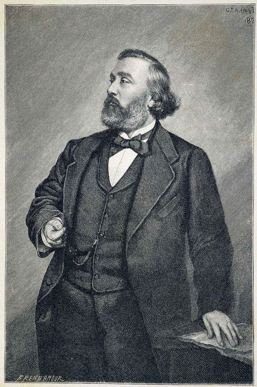 Portrait of Leon Gambetta av Unknown artist
