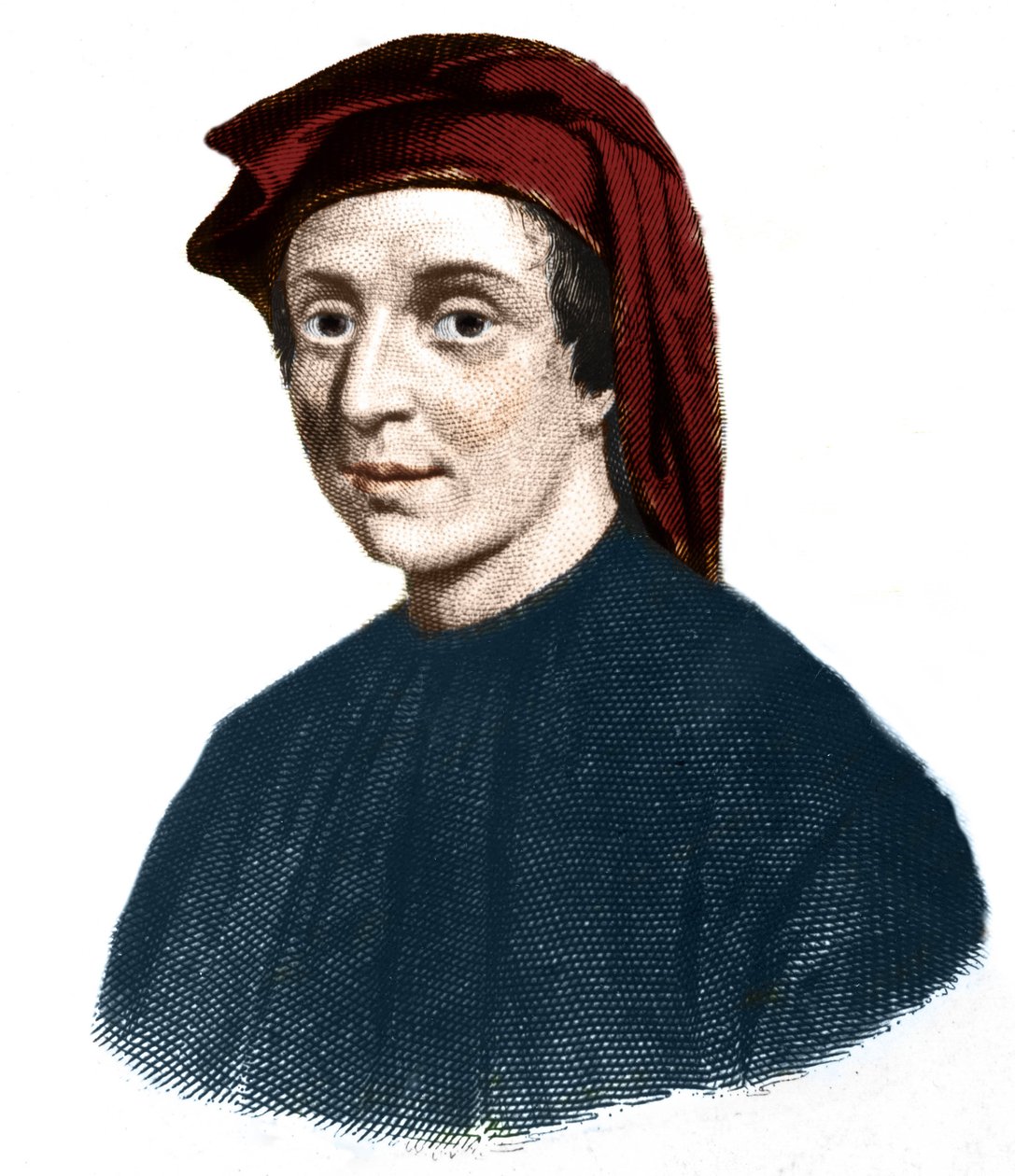 Portrait of Leonardo Fibonacci (1170-1245). (Leonard of Pisa). Italian mathematician. av Unknown artist