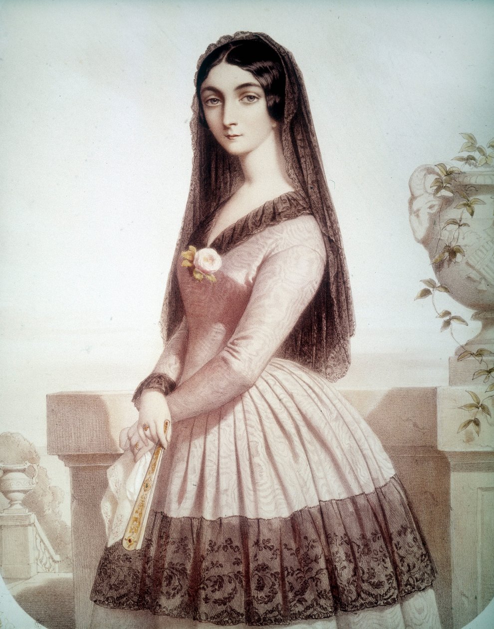 Portrett av Lola Montes ou Montez (eller Maria Dolores Gilbert) (1818-1861), favoritt av Louis I de Baviere av Unknown artist