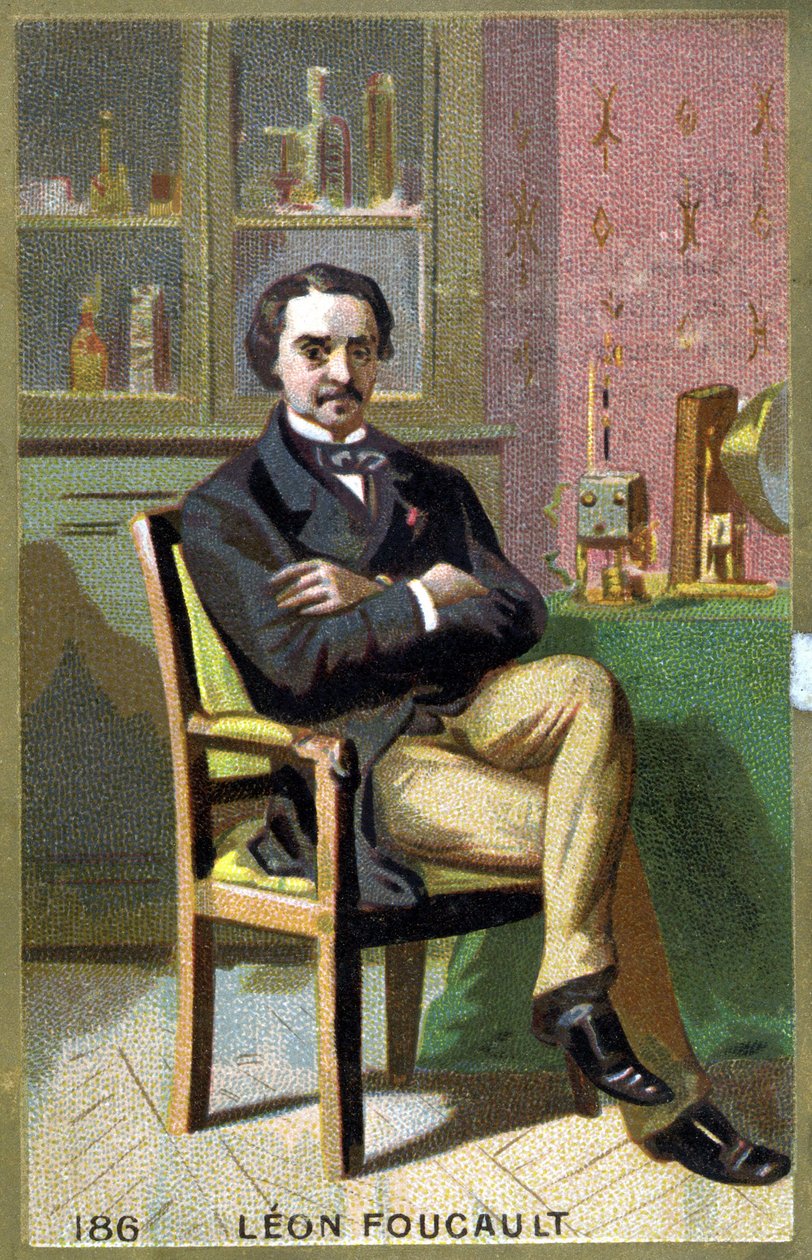 Portrait of Léon Foucault (1819 - 1868) in his office. av Unknown artist