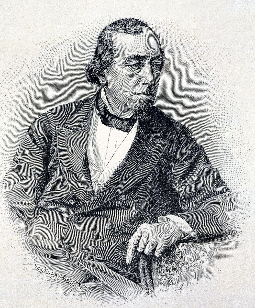 Portrett av Lord Beaconsfield, Benjamin Disraeli av Unknown artist