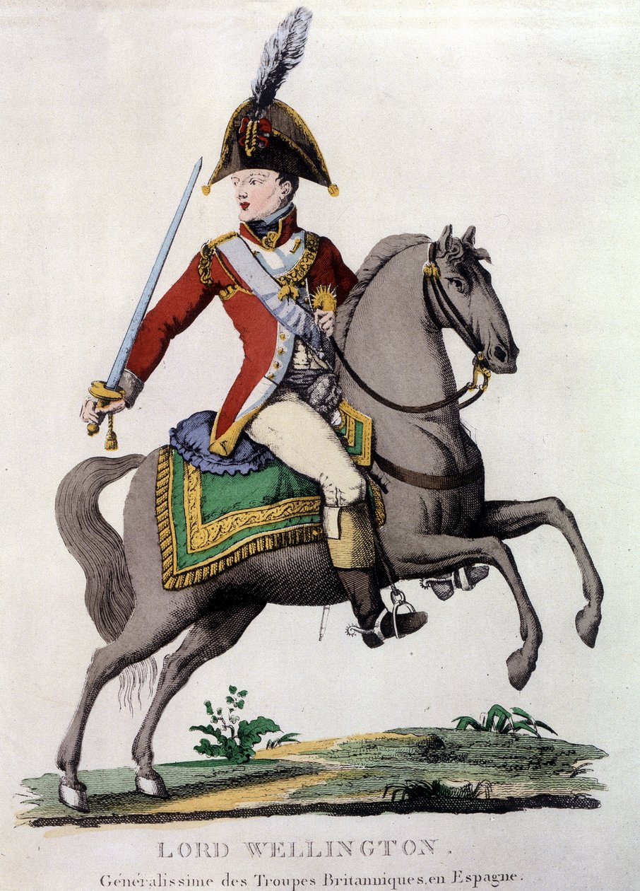 Portrett av Lord Wellington (1769 - 1852), generalist for britiske tropper i Spania. av Unknown artist