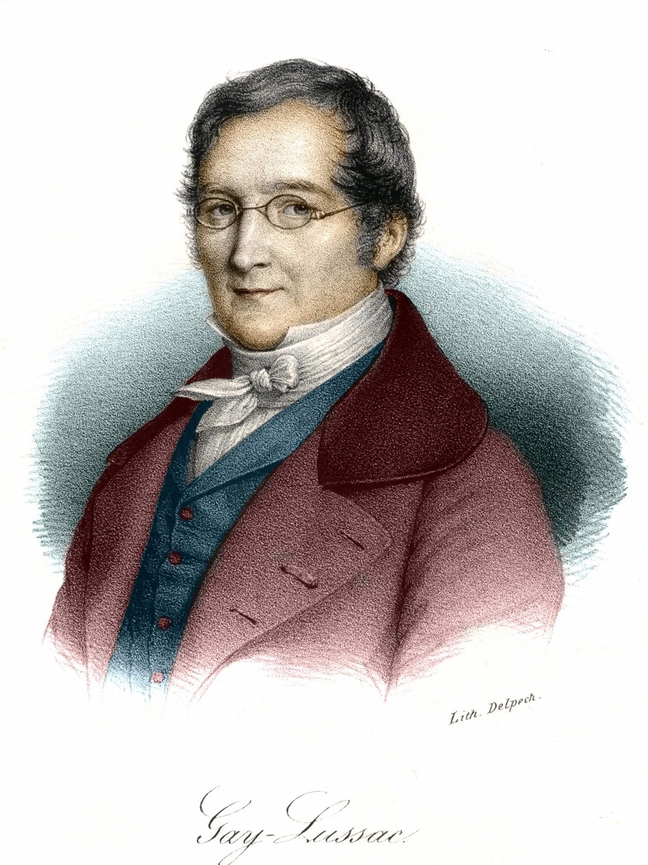 Portrett av Louis-Joseph Gay-Lussac (Louis Joseph Gay Lussac) (1778-1850), fransk fysiker og kjemiker. Gravering fra 1800-tallet. av Unknown artist