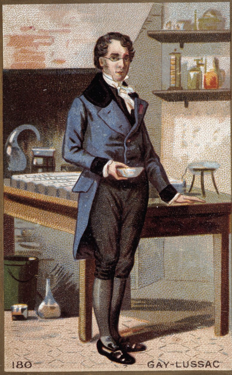 Portrett av Louis-Joseph Gay-Lussac (Louis Joseph Gay Lussac) (1778 - 1850), fransk fysiker og kjemiker. av Unknown artist