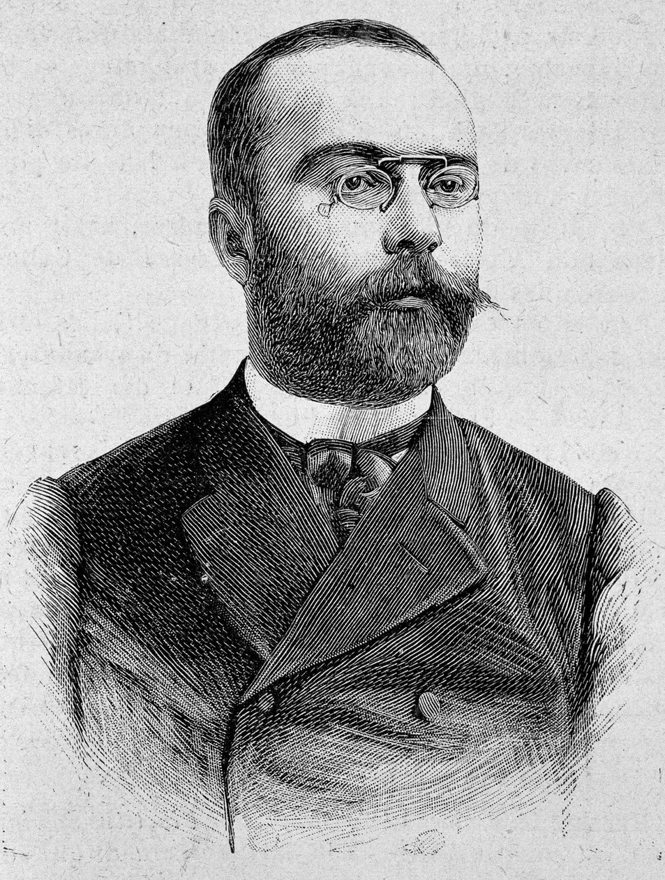 Portrett av Louis Barthou (1862 - 1934). Gravering av slutten av 1800-tallet i "Histoire de France"" av H. Martin. av Unknown artist