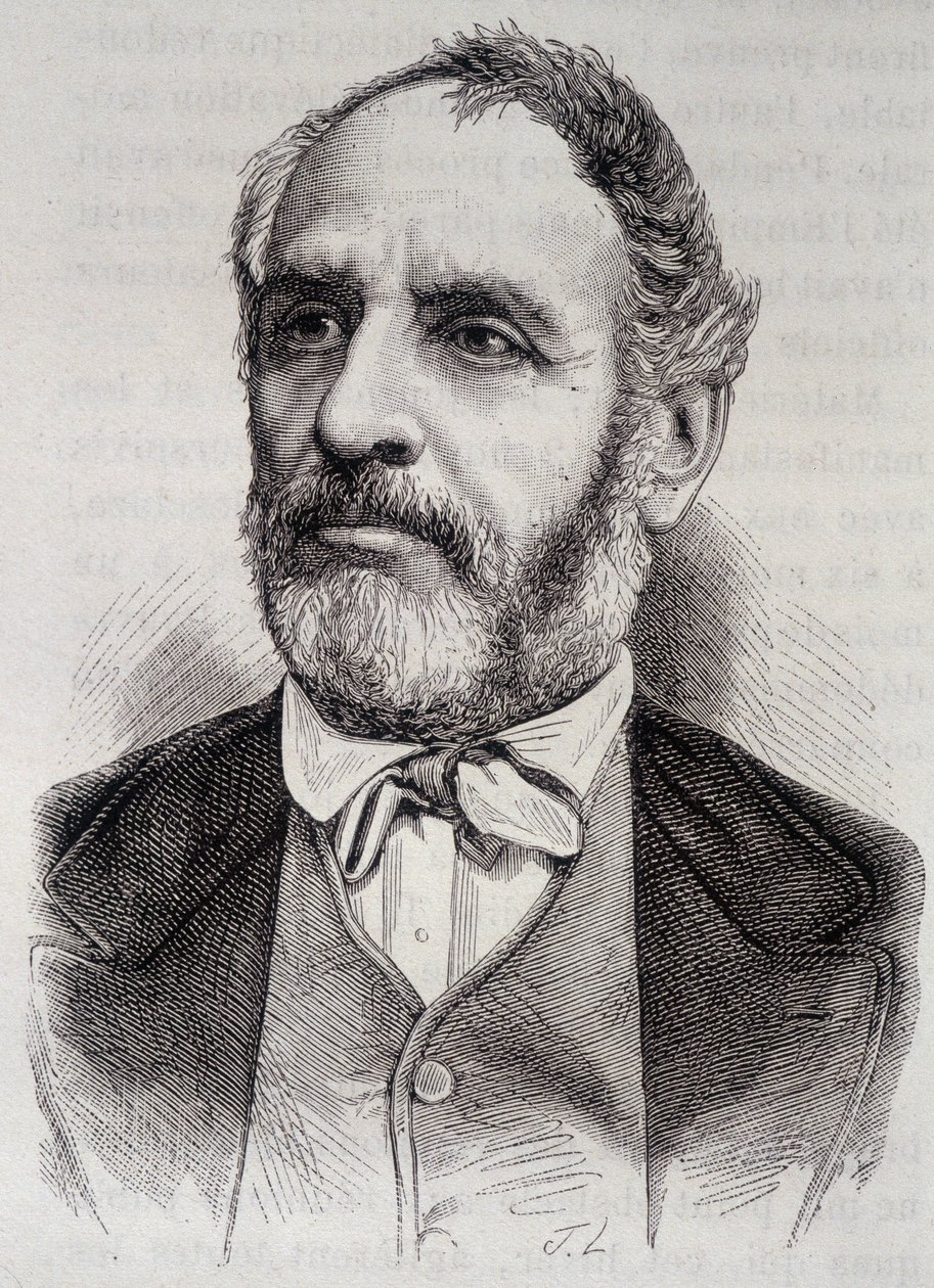 Portrett av Louis Charles Delescluze, fransk journalist og politiker (1809-1871) av Unknown artist
