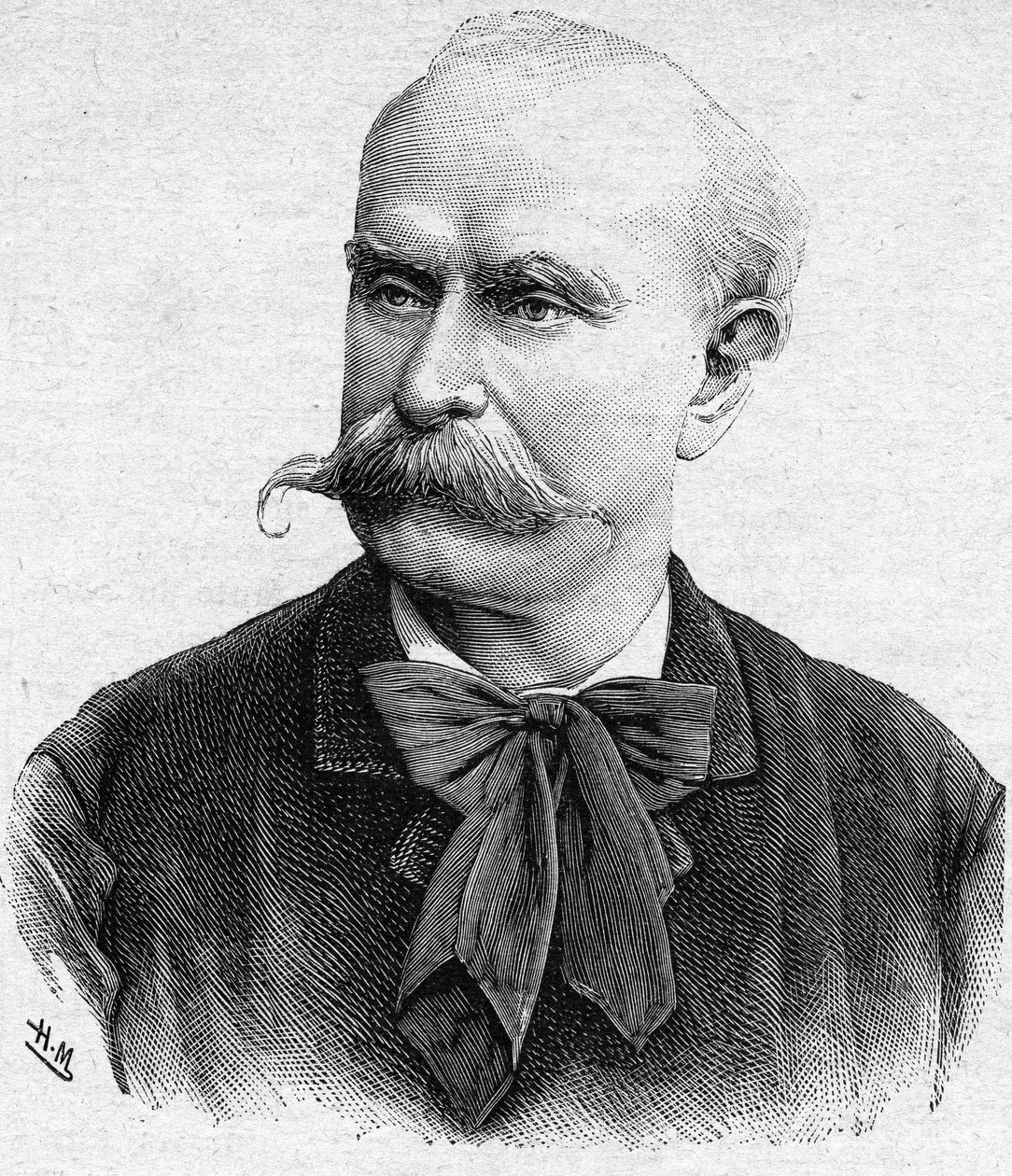 Portrett av Louis Etienne Ernest Reyer, fransk komponist (1823 til 1909). av Unknown artist