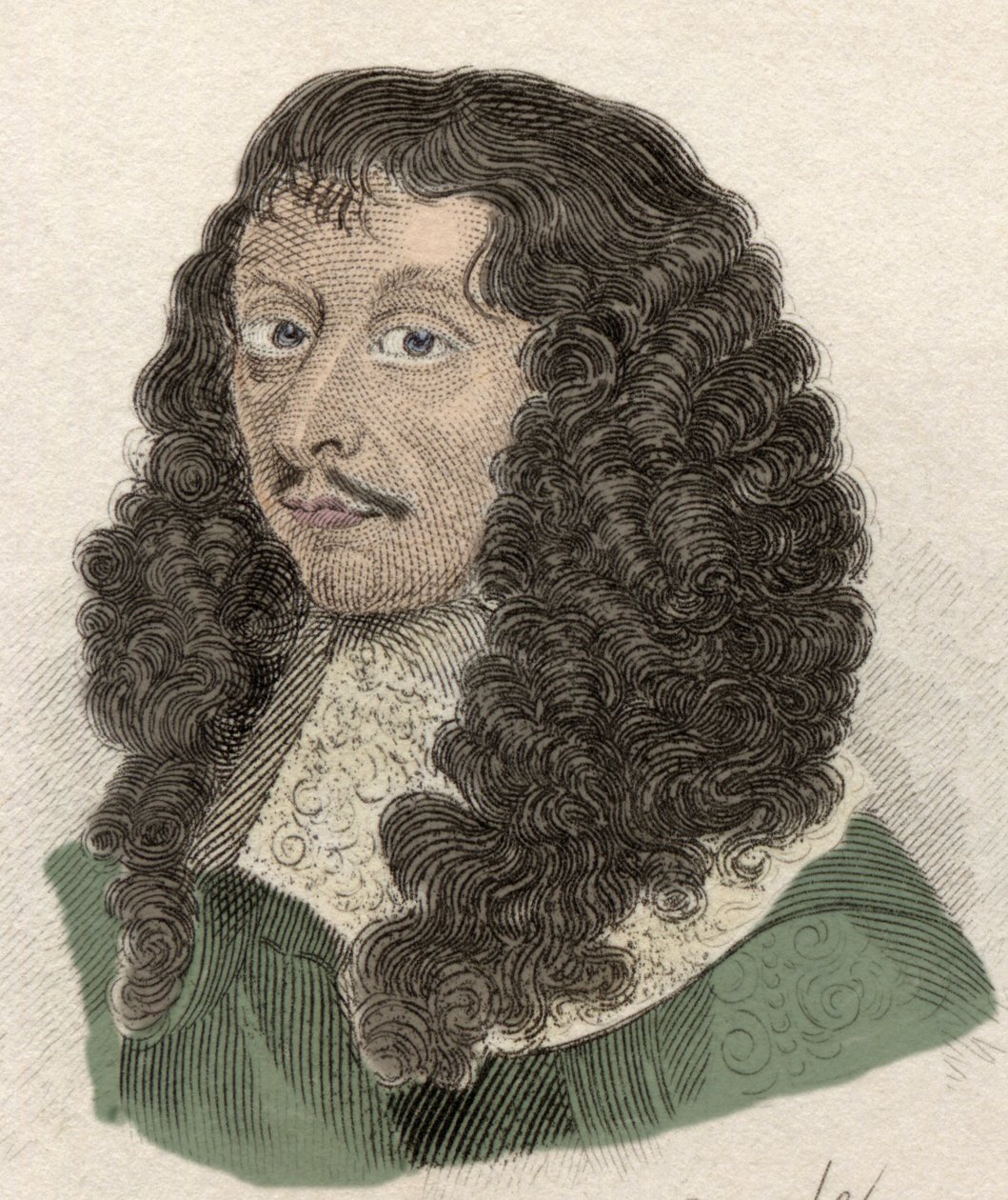 Portrett av Louis II av Bourbon, Prince of Conde (Bourbon-Conde) (Grand Conde) eller hertugen av Enghien (1621-1686), fransk general. Gravering fra 1800-tallet. av Unknown artist