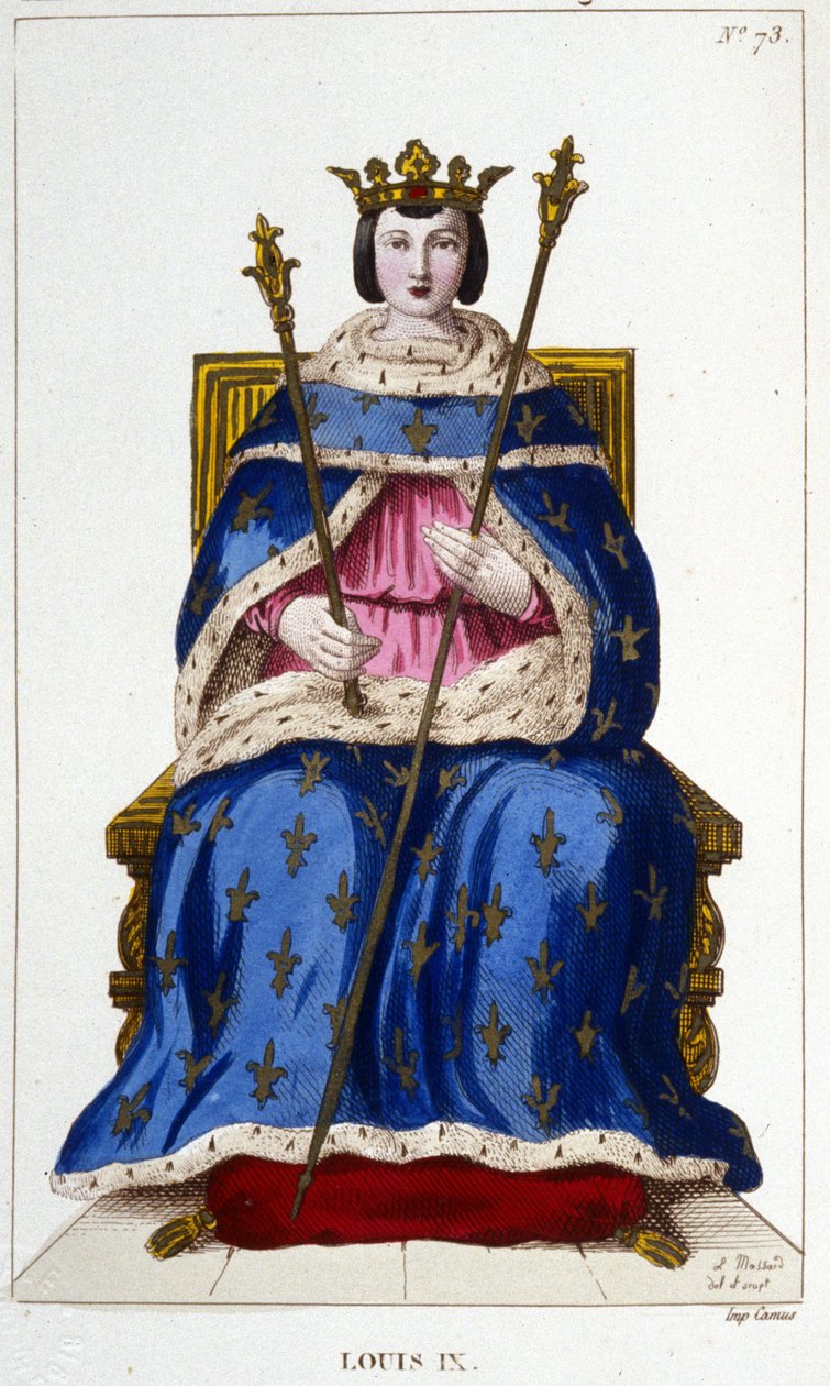 Portrett av Louis IX eller Saint Louis (1214 - 1270). av Unknown artist