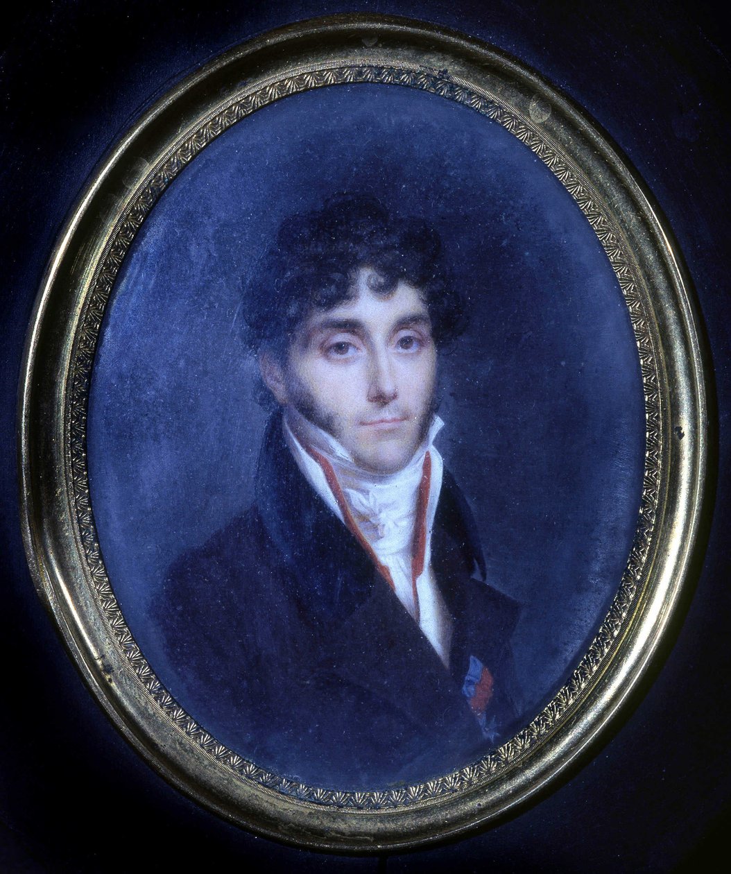 Portrett av Louis Mathieu, greve av Molè (1781 - 1855), medaljong av Unknown artist