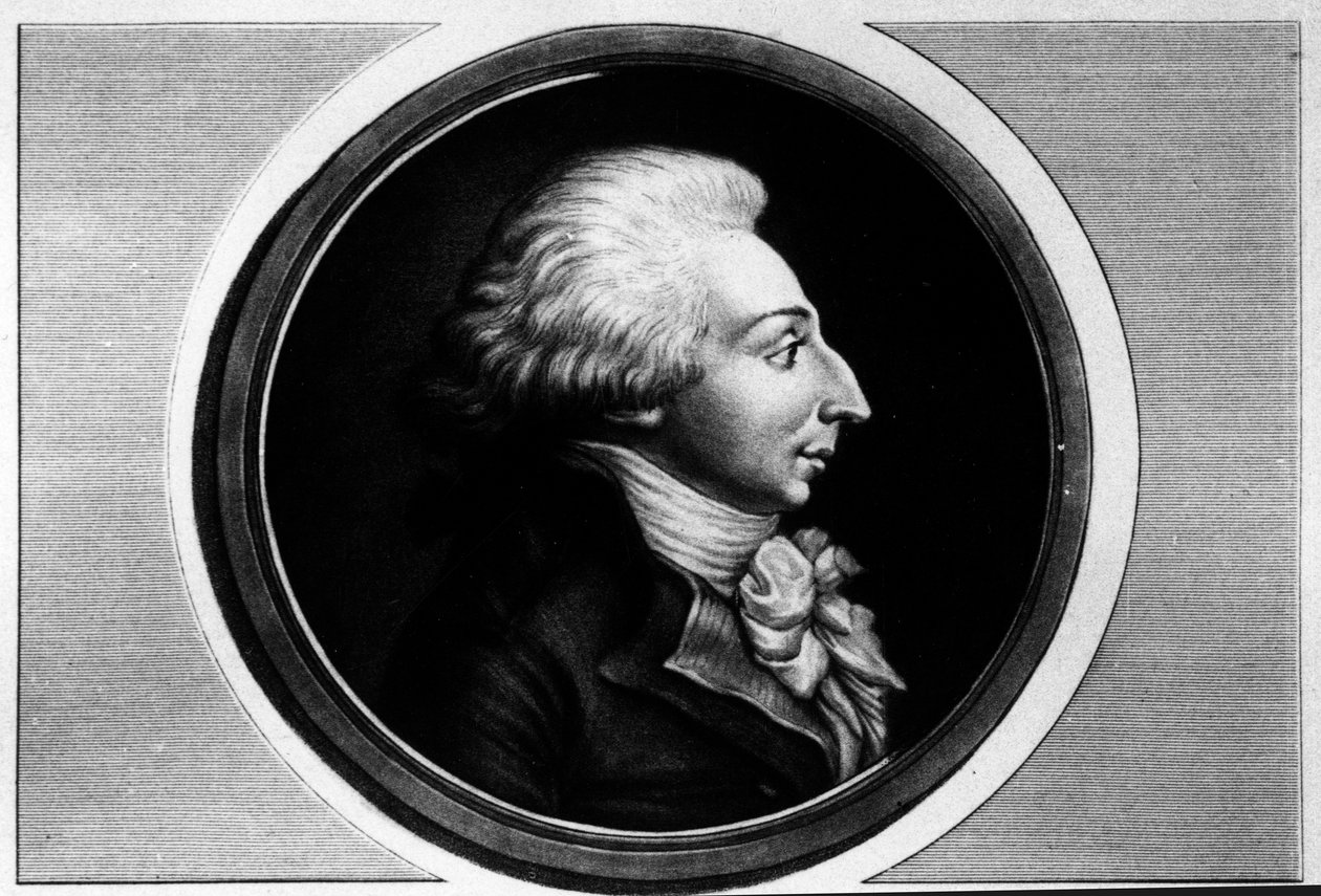 Portrett av Louis Michel Lepeletier, markis av Saint-Fargeau (Saint Fargeau), stedfortreder for konvensjonen (1760-1793). Gravering i "" Komplett samling av historiske malerier fra den franske revolusjonen, i tre bind.""" 1804. av Unknown artist