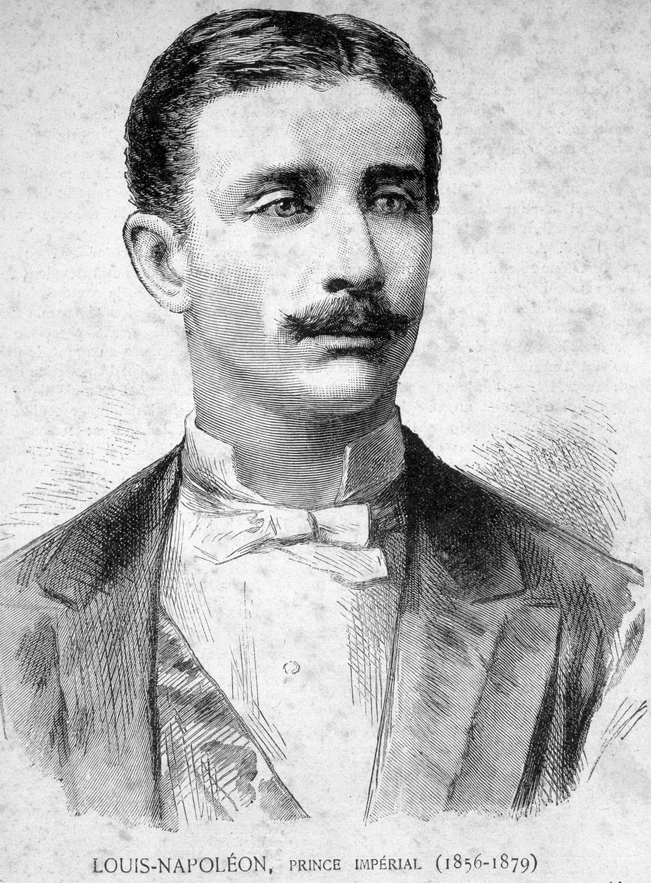 Portrett av Louis Napoleon, Prince Imperial (1856 - 1879) (sønn av Napoleon III) - i "" Les Contemporains", n.d. slutten av 1800-tallet. av Unknown artist