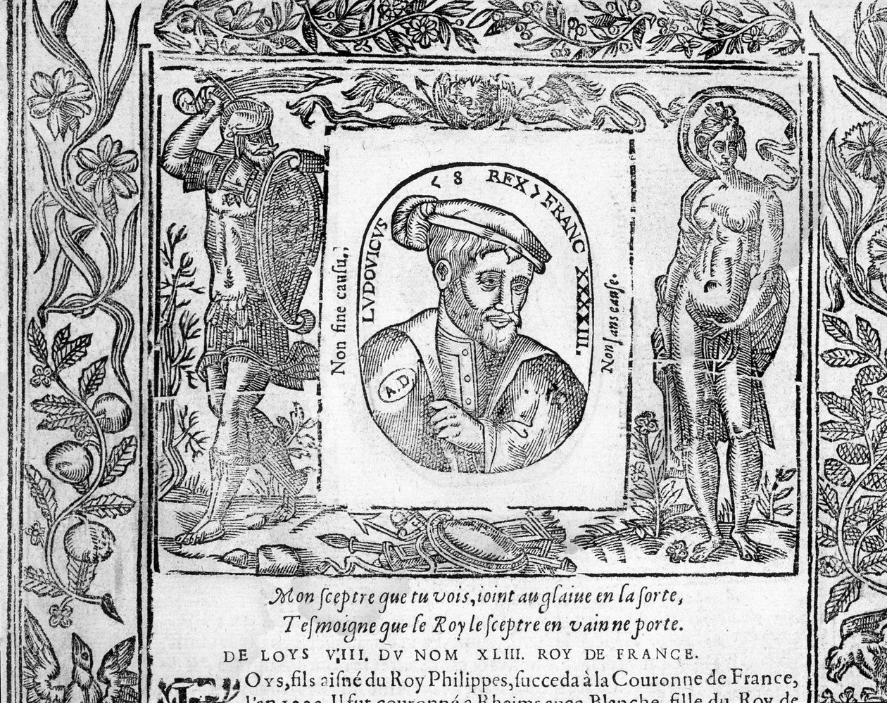 Portrett av Louis VIII Løvenes konge av Frankrike fra 1223 til 1226. av Unknown artist