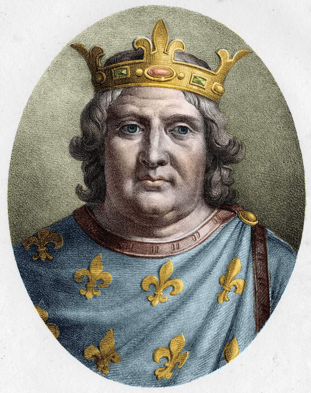 Portrait of Louis VI the Gros (1081 - 1137), King of France av Unknown artist