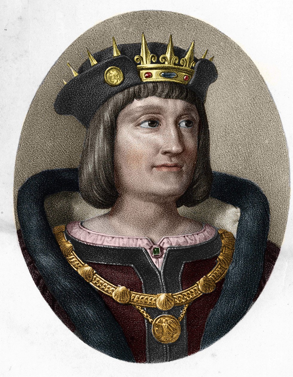 Portrait of Louis XII. King of France 1462-1515. av Unknown artist