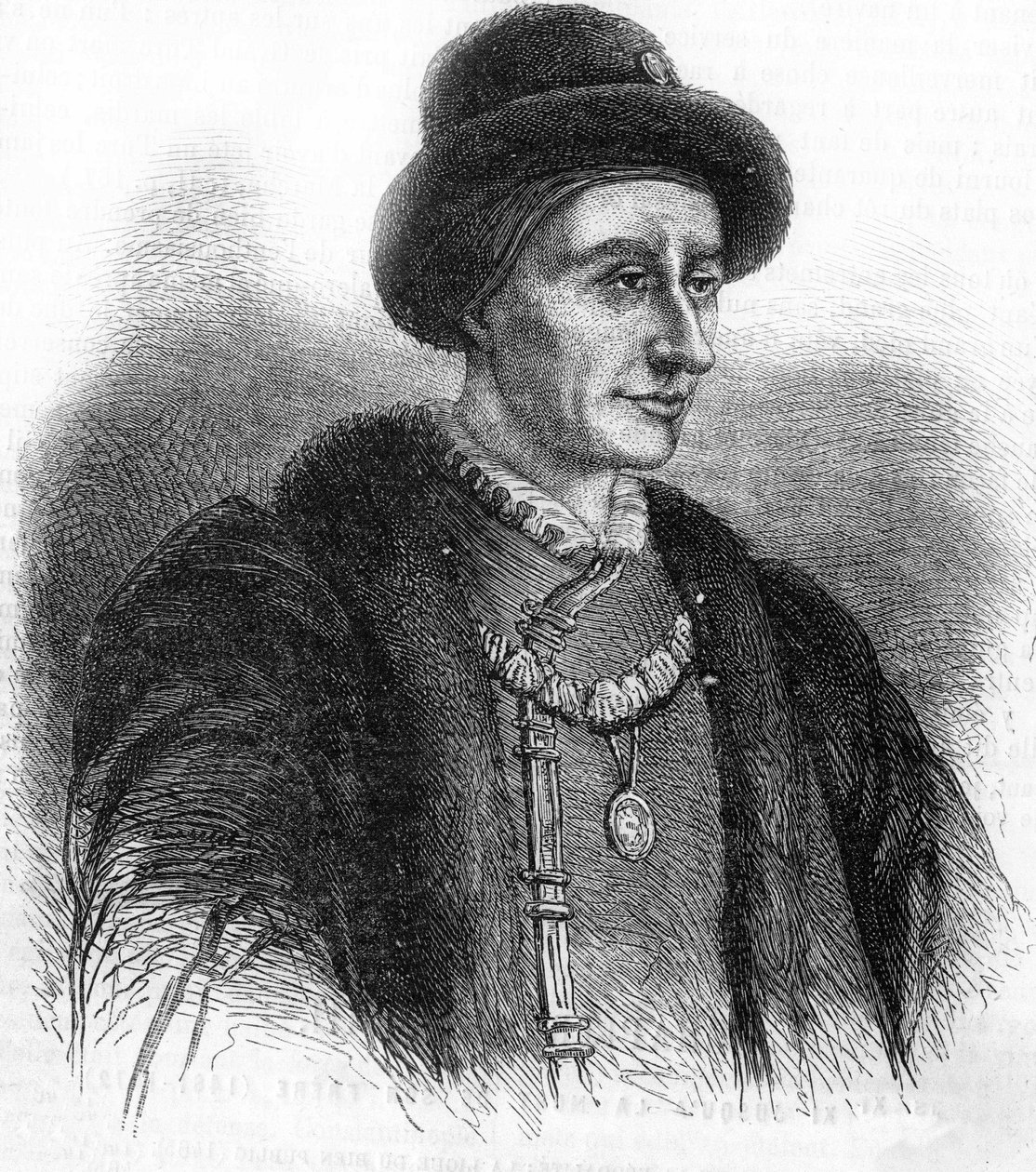 Portrett av Louis XI (1423-1483), konge av Frankrike. av Unknown artist