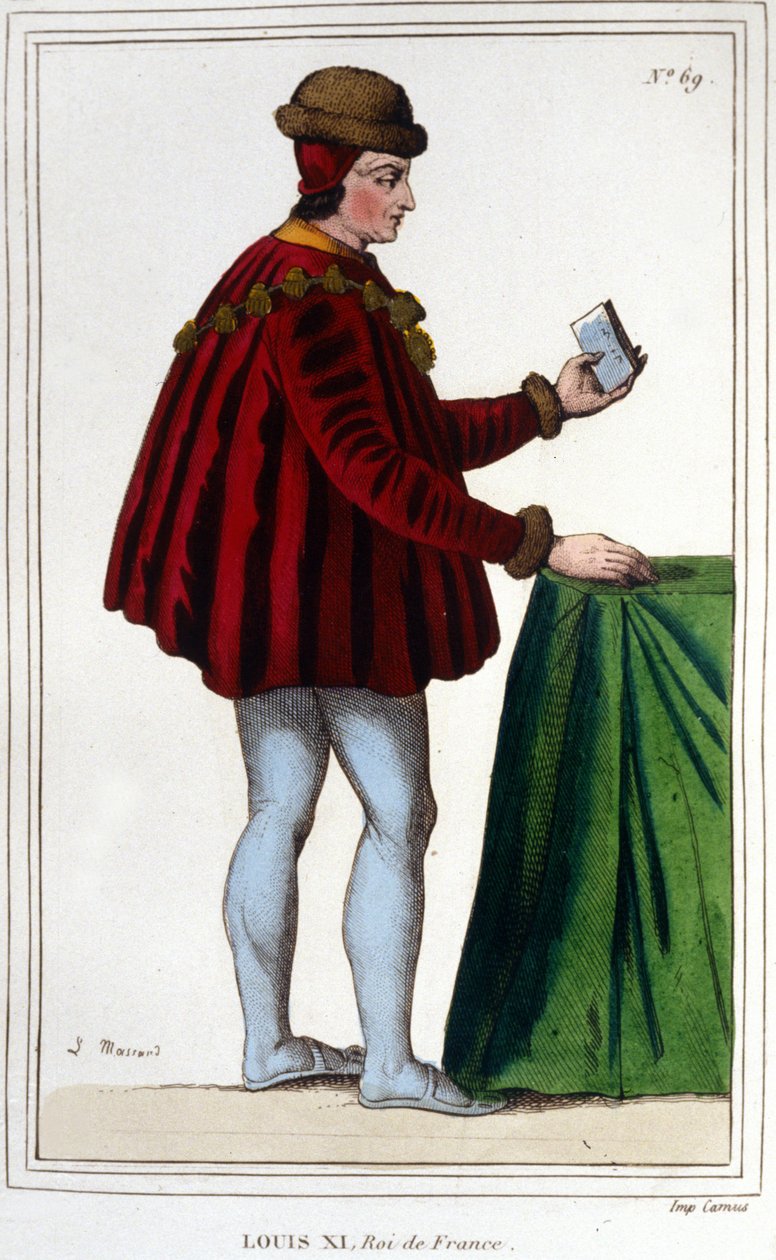 Portrett av Louis XI (1423 - 1483), konge av Frankrike. av Unknown artist