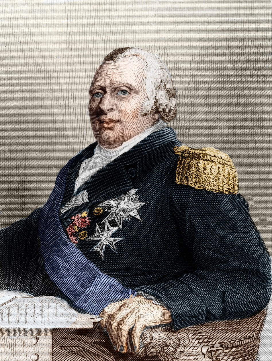 Portrait of Louis XVIII (1755 - 1824), King of France av Unknown artist