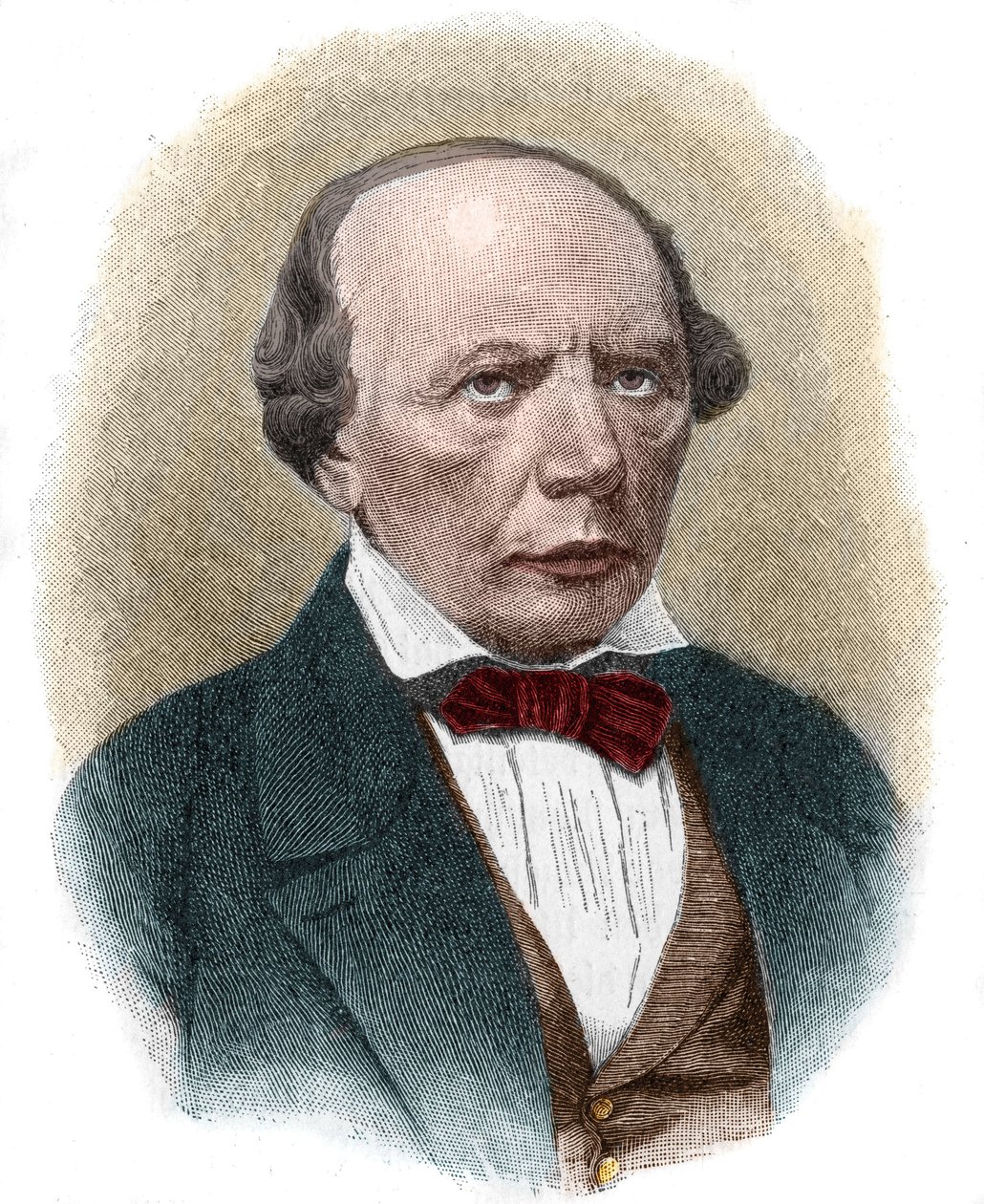 Portrett av Ludwig Uhland (1787-1862), tysk romantisk poet. av Unknown artist