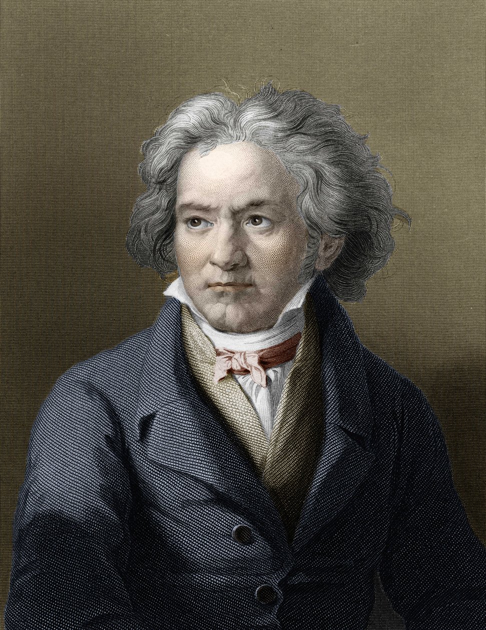 Portrett av Ludwig van Beethoven (1770-1827), tysk komponist. av Unknown artist
