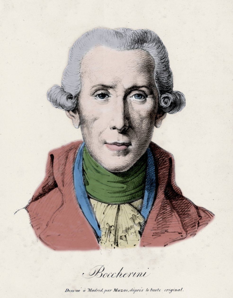 Portrett av Luigi Boccherini. (1743 - 1805). italiensk komponist. av Unknown artist