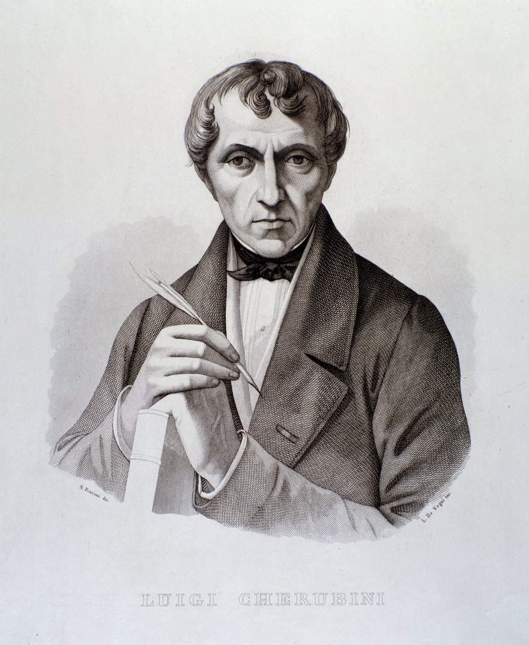 Portrett av Luigi Cherubini (gravering) av Unknown artist
