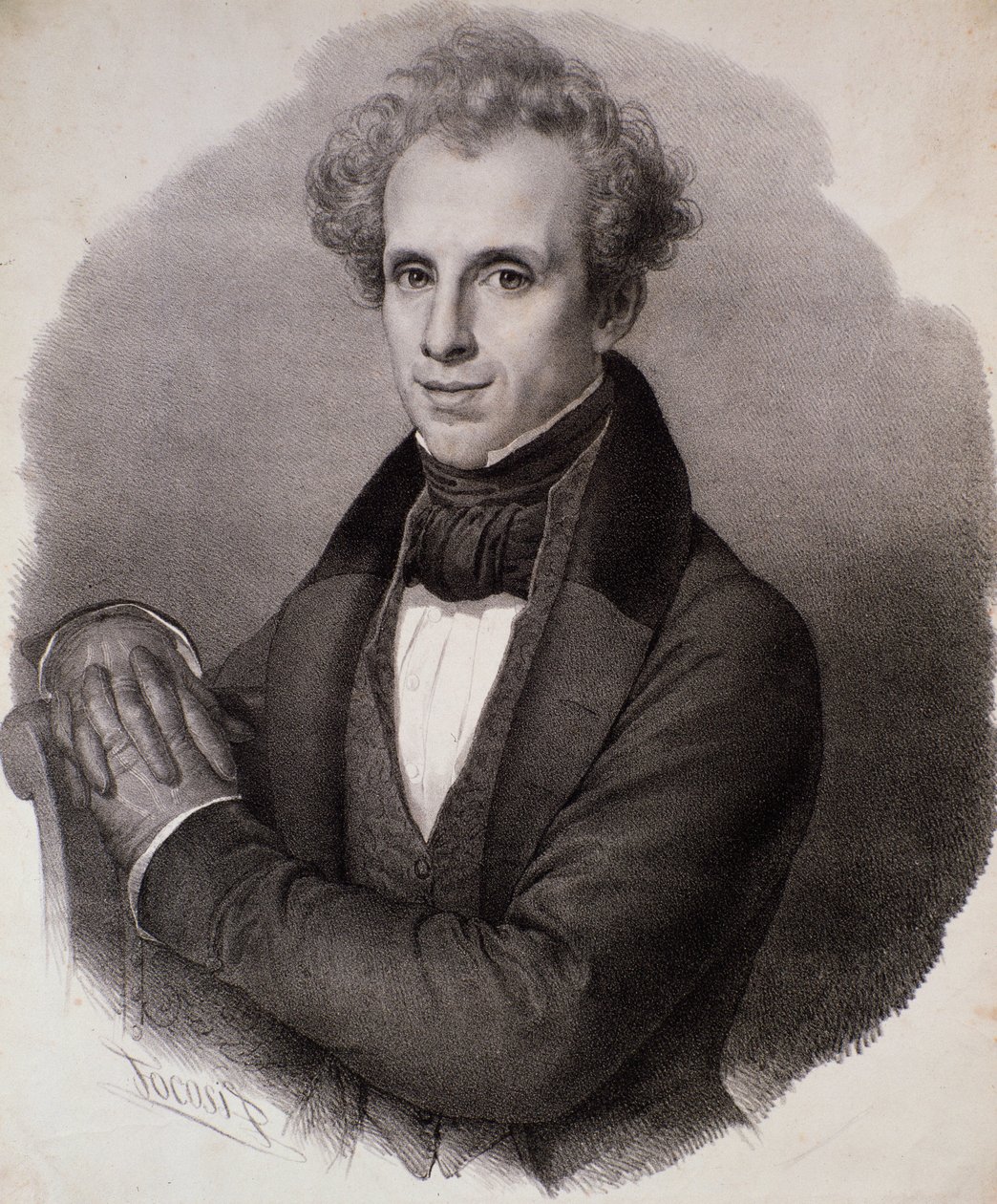 Portrett av Luigi Ricci (gravering av Unknown artist