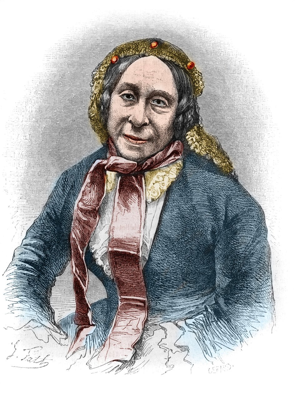 Portrett av Madame Desbordes Valmore (Marceline Felicite Josephine Desbordes-Valmore av Unknown artist