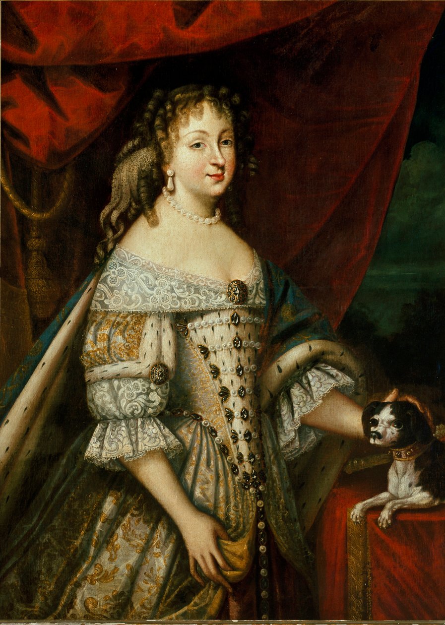 Portrett av Maria Giovanna Battista di Savoia Nemours (Marie Jeanne Baptiste de Savoie-Nemours) (Savoie Nemours) (1644-1724), kone til Carlo Emanuele II (1634-1675) (Charles Emmanuel av Savoy) Anonymt maleri. Torino fra 1600-tallet, kongelig palass - Portr av Unknown artist