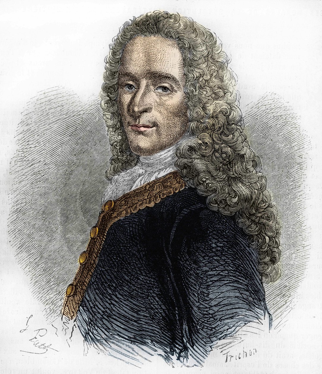Portrait of Marie-François Arouet de Voltaire (1695-1778), French writer. av Unknown artist