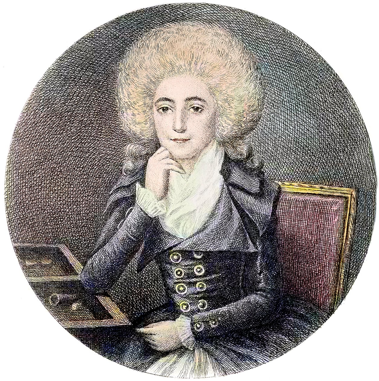 Portrett av Marie Adrienne Francoise de Noailles, Marquise de La Fayette av Unknown artist